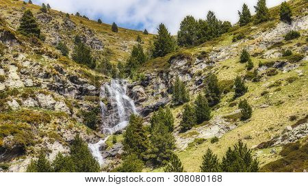 Very Nice Valley In Mountain Pyrenees Of Spain (valley Name Is Vall De Nuria)