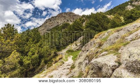 Very Nice Valley In Mountain Pyrenees Of Spain (valley Name Is Vall De Nuria)