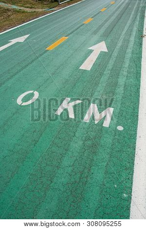The Abstract Green Bike Lanes Healthy Lifestyle