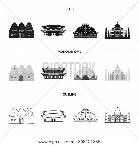Vector Design Of Town And Chinatown Icon. Collection Of Town And Asian Vector Icon For Stock.