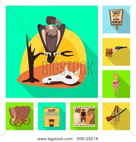 Vector Design Of Texas And History Icon. Collection Of Texas And Culture Stock Symbol For Web.
