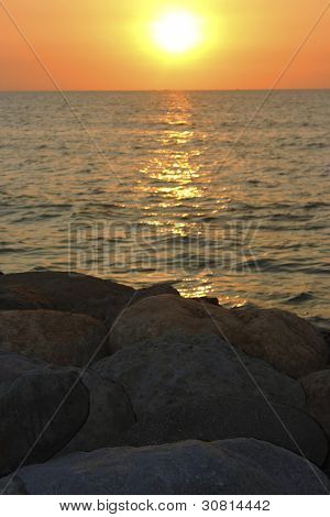夕日