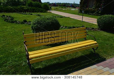 Small Architectural Forms In The Park, Benches