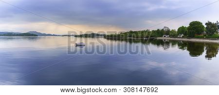 Panoramic Scenery Of Loch Lomond In The Trossachs National Park , Luss , Scotland