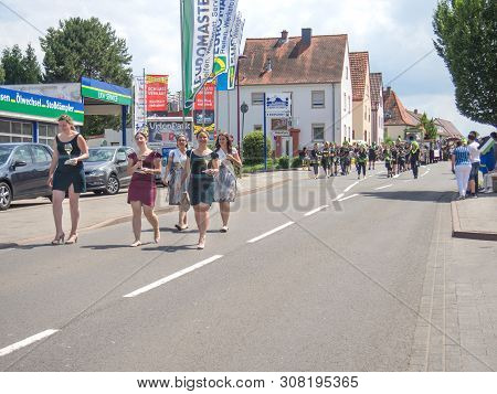 Kirchheimbolanden, Rheinland-pfalz, Germany-06 23 2019: Holiday Parade On Streets Of German Town Dur