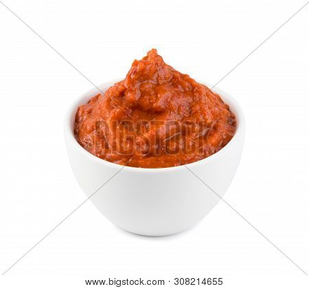 Ajvar Or Pindjur Orange Vegetable Spread Made From Bell Peppers