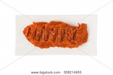 Ajvar Or Pindjur Orange Vegetable Spread Made From Bell Peppers