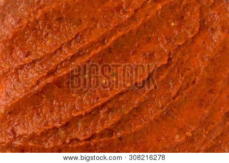 Ajvar Or Pindjur Orange Vegetable Spread Made From Bell Peppers