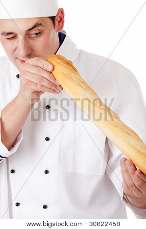 Baker. Na białym tle nad białym.