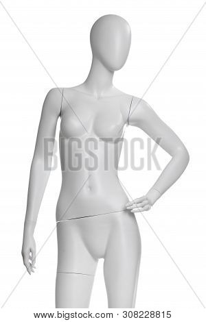 Beautiful Female Mannequin Isolated On White Background