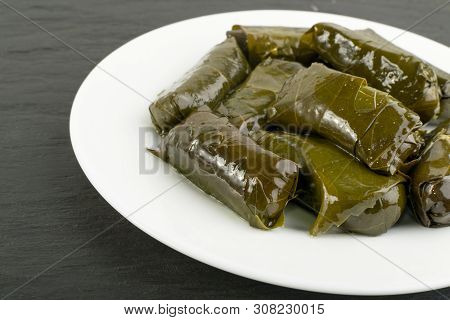Traditional Turkish Dolma, Sarma Or Dolmades Top View