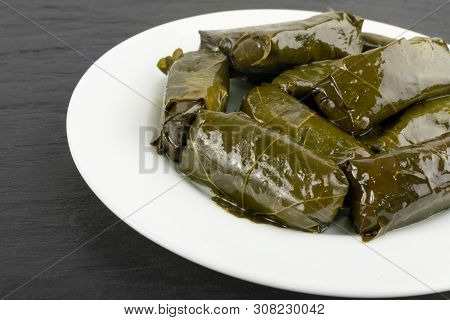 Traditional Turkish Dolma, Sarma Or Dolmades Top View