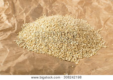 Quinoa Seeds Background Or Chenopodium Quinoa Texture