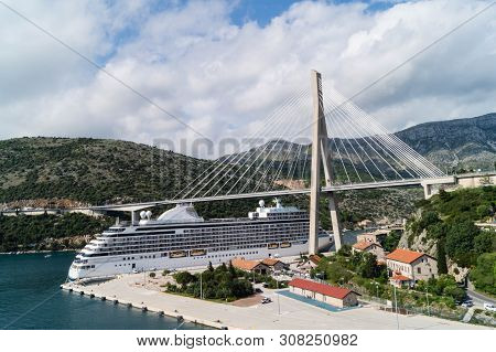 Most Famous Franjo Tudjman Bridge In Dubrovnik Croatia