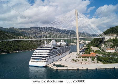 Most Famous Franjo Tudjman Bridge In Dubrovnik Croatia