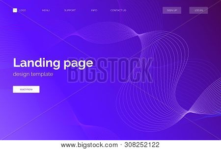 Blue And White Gradient Waves Background, Banner For Presentation, Landing Page, Web Site.