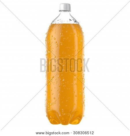 Carbonated Orange Soft Drink Plastic Bottle