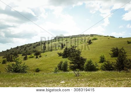 The Beautiful View Of Ai-petri Mountain. The Mountains And The Sea Of Crimea. Mountain And Sea Lands
