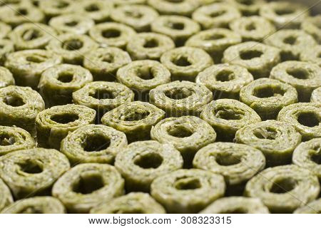 Pieces Of Turkish Or Arabic Traditional Declious Oriental Dessert Pahlava, Baklava, Close Up
