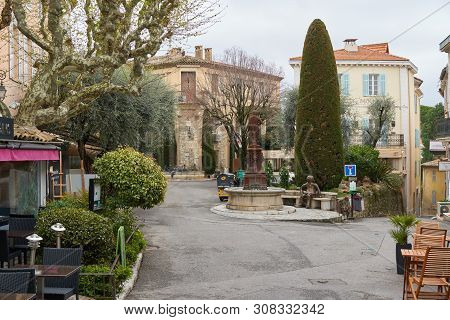 Mougins, France - April 03, 2019: Mougins Is A Commune In Southeastern France That Is A Great Place 