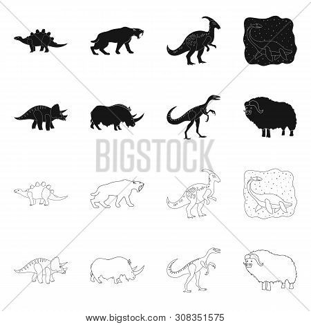 Vector Illustration Of Animal And Character Icon. Set Of Animal And Ancient Vector Icon For Stock.