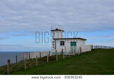 Coastguard Station On St Bees Head On A Spring Day.