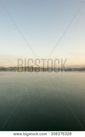 Sunrise At The Regajo Reservoir In Navajas, Castellon