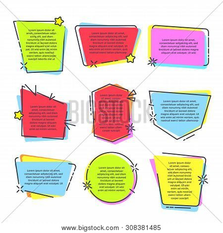 Mention Quotation Template In Frame Quotes . Creative Innovative Colored Speech Text Boxes Mention M