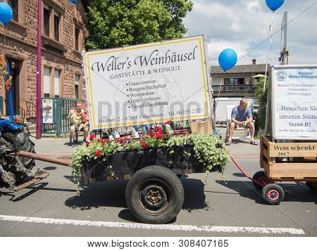 Kirchheimbolanden, Rheinland-pfalz, Germany-06 23 2019: Holiday Parade On Streets Of German Town Dur