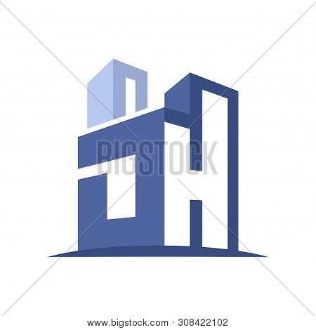 Icon Logo For The Construction Business, With Combination Of The Initials D & H
