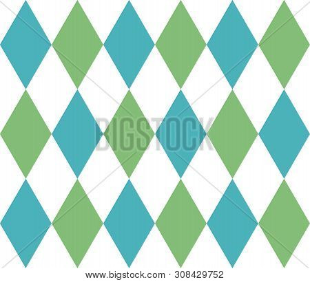 Abstract Geometric Seamless Pattern With Rhombuses. Endless Background Of Geometric Shapes. Vector I