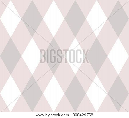 Abstract Geometric Seamless Pattern With Rhombuses. Endless Background Of Geometric Shapes. Vector I