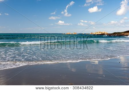 A Sunny Day At The Beach Of Arou. Camariñas, Galicia, Spain