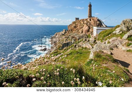 The Lighthouse Of Cabo Vilan, At The Coast Of Death, Galcia, Spain