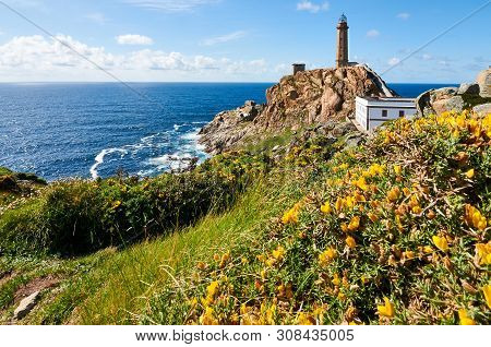 The Lighthouse Of Cabo Vilan, At The Coast Of Death, Galcia, Spain