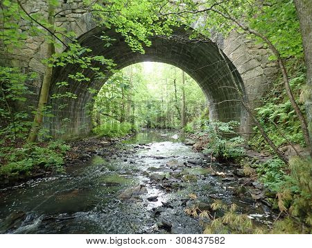 Beautiful Valley Of Wild Doubrava River In Bohemian Highlands In Checz Republic
