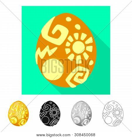 Vector Design Of Egg And Dragon Icon. Collection Of Egg And Easter Vector Icon For Stock.