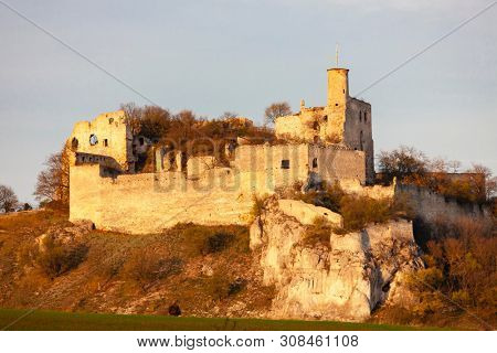 Falkenstein Castle in autumn, Austria