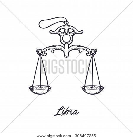 Libra Zodiac Constellation. The Symbol Of The Astrological Horoscope.