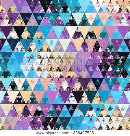 Seamless Vector Pattern Background Of A Triangles.