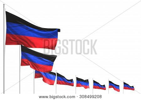 Wonderful Memorial Day Flag 3d Illustration
 - Many Donetsk Peoples Republic Flags Placed Diagonal I