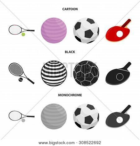 Vector Illustration Of Ball And Soccer Logo. Collection Of Ball And Basketball Stock Vector Illustra