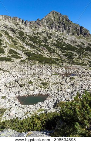 Amazing Summer Landscape Of Samodivski Lakes Near Dzhangal Peak, Pirin Mountain, Bulgaria