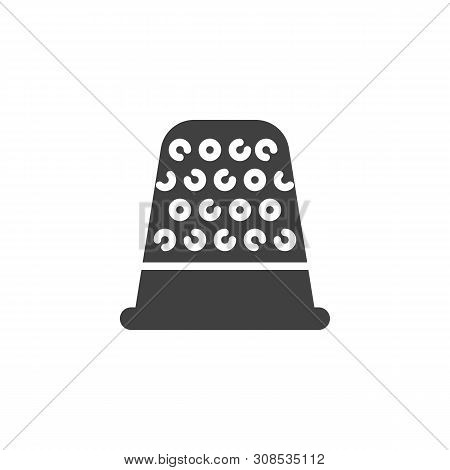 Sewing Thimble Vector Icon. Thimble Filled Flat Sign For Mobile Concept And Web Design. Tailor Thimb