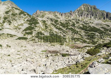 Summer Landscape With Left Kralev Dvor Pass, Pirin Mountain, Bulgaria