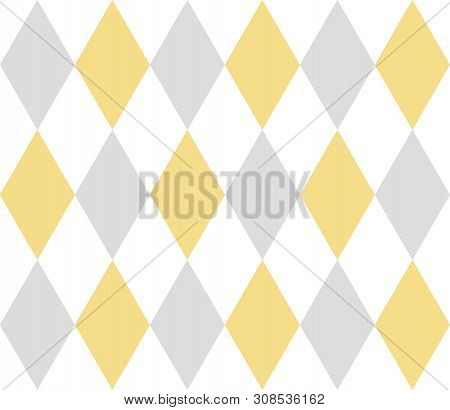 Abstract Geometric Seamless Pattern With Rhombuses. Endless Background Of Geometric Shapes. Vector I