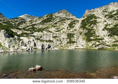 Amazing Summer Landscape Of Samodivski Lakes Near Dzhangal Peak, Pirin Mountain, Bulgaria