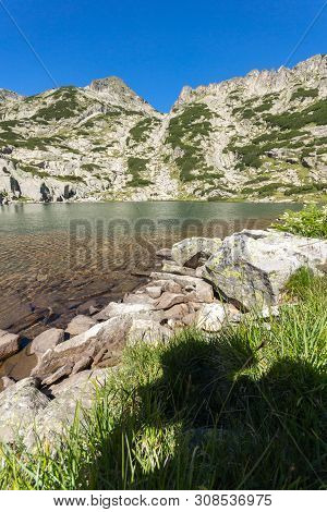 Amazing Summer Landscape Of Samodivski Lakes Near Dzhangal Peak, Pirin Mountain, Bulgaria