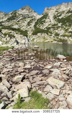 Amazing Summer Landscape Of Samodivski Lakes Near Dzhangal Peak, Pirin Mountain, Bulgaria