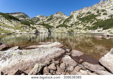 Amazing Summer Landscape Of Samodivski Lakes Near Dzhangal Peak, Pirin Mountain, Bulgaria